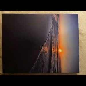 14x11x1 Wrightsville Beach,NC Sunrise photo on canvas